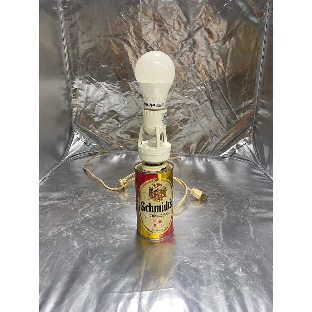 Vintage RARE homemade beer can light lamp no shade tested and works